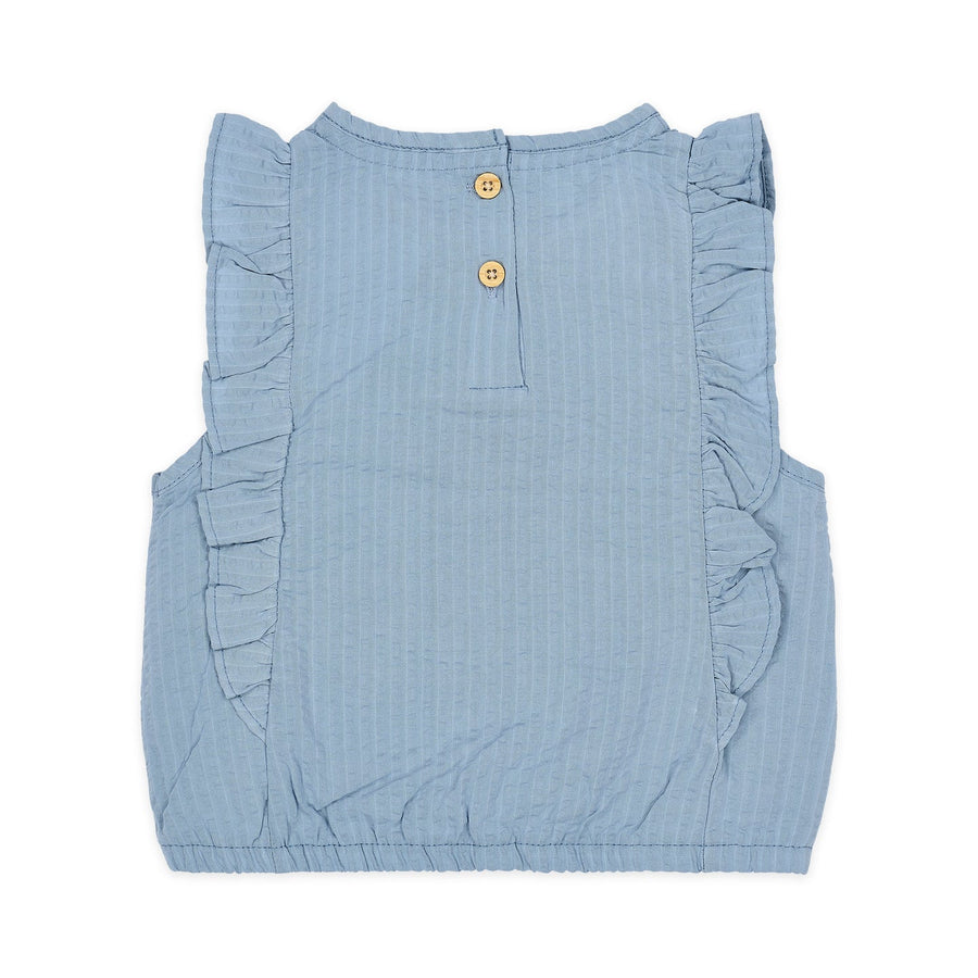 LITTLE DUTCH. T-shirt sleeveless Denim Blue