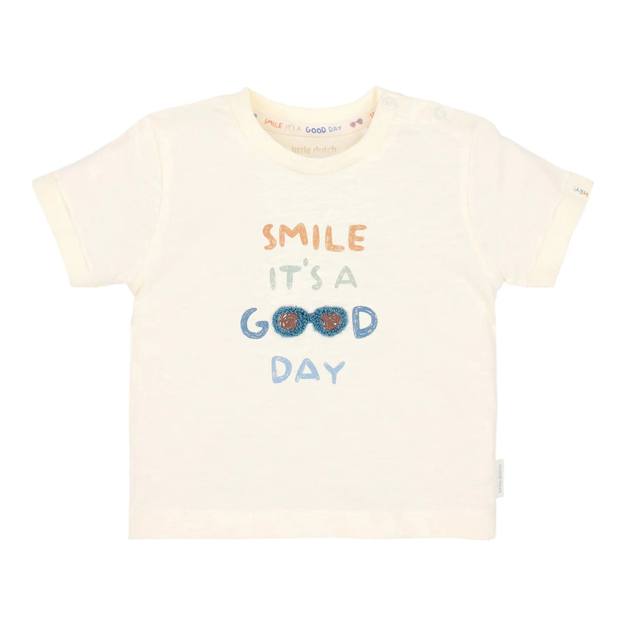 LITTLE DUTCH. T-shirt short sleeves Creme
