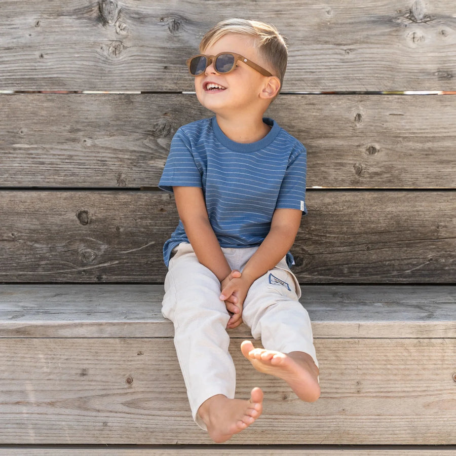 LITTLE DUTCH. T-shirt short sleeves Indigo stripe