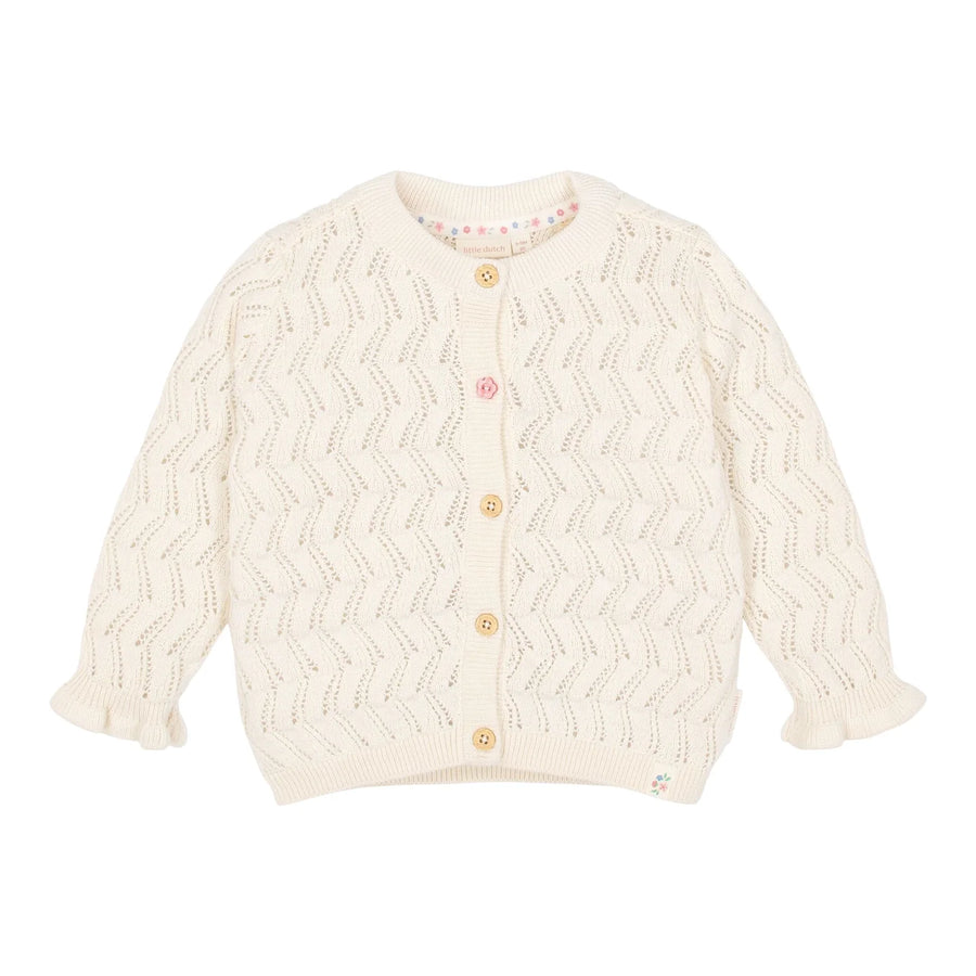 LITTLE DUTCH. Knitted cardigan Creme