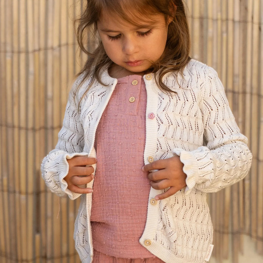 LITTLE DUTCH. Knitted cardigan Creme