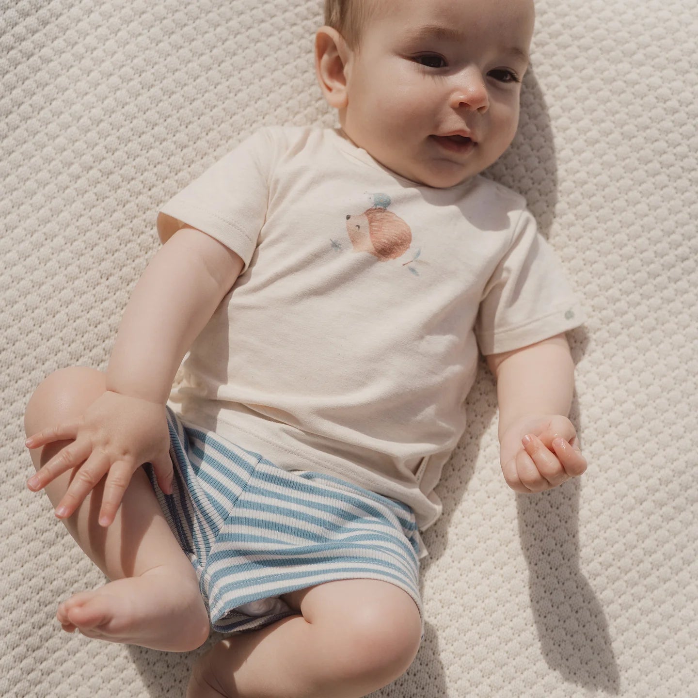 LITTLE DUTCH. Shorts blue Stone Blue stripe