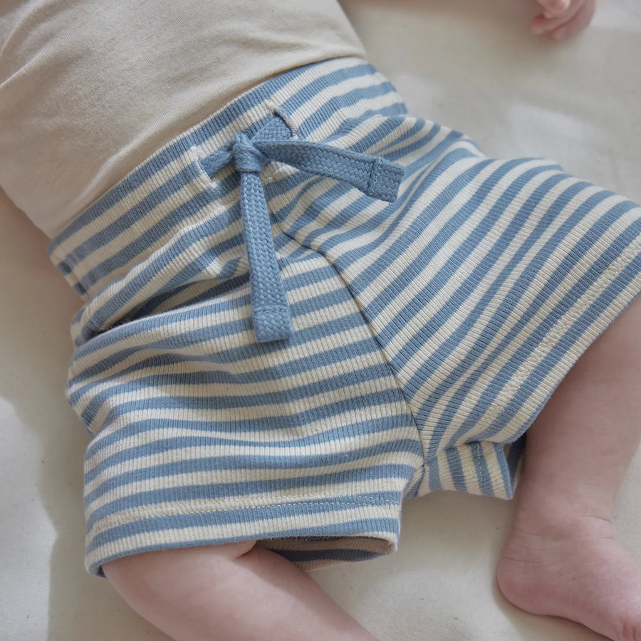 LITTLE DUTCH. Shorts blue Stone Blue stripe