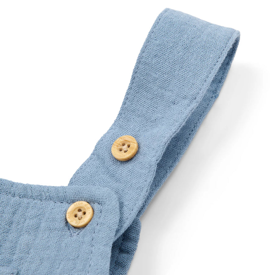 LITTLE DUTCH. Short dungaree blue Stone Blue