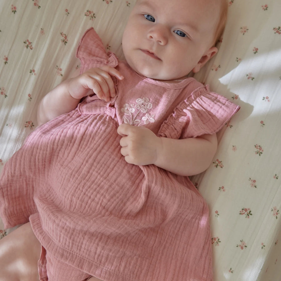 LITTLE DUTCH. Dress pink with bloomers Pink Blush