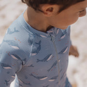 LITTLE DUTCH. Long Sleeve Swimsuit Ocean Splash