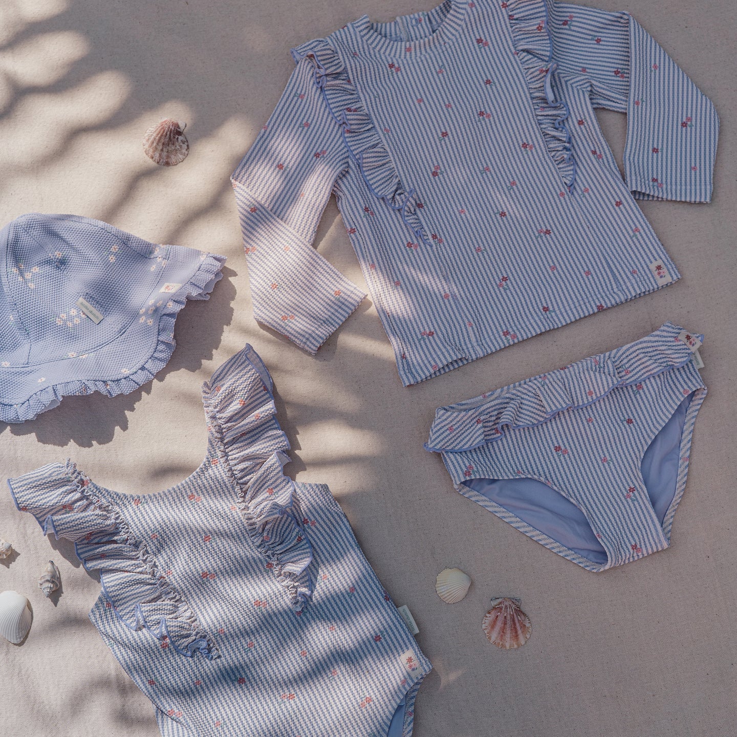 LITTLE DUTCH. Long Sleeve Swim Shirt Dreamy Stripes