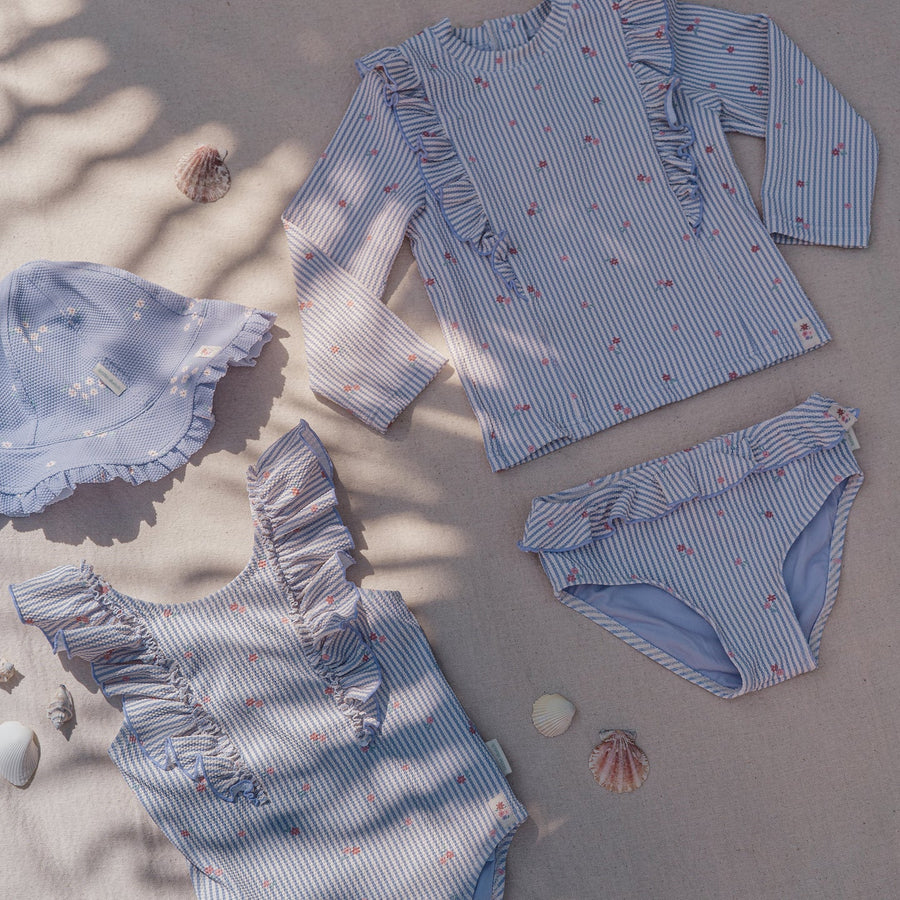 LITTLE DUTCH. Long Sleeve Swim Shirt Dreamy Stripes