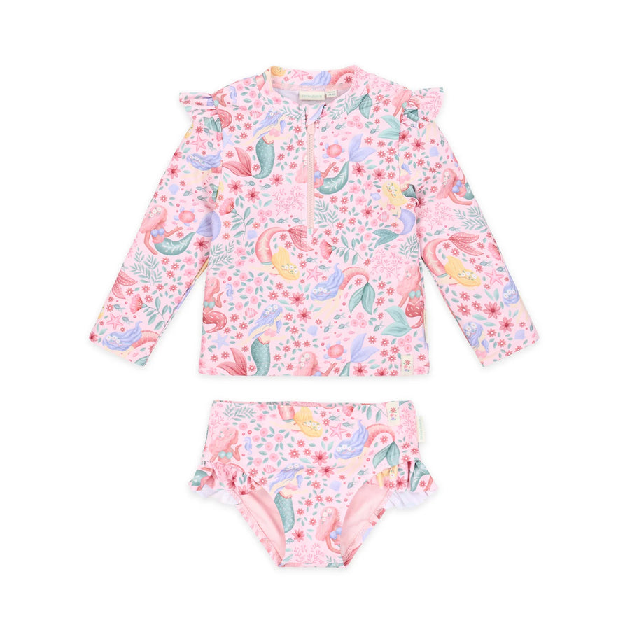LITTLE DUTCH. Long-Sleeve Swim Shirt and Bottoms Dreamy Mermaid