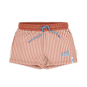LITTLE DUTCH. Swim short Ocean Brown Stripes