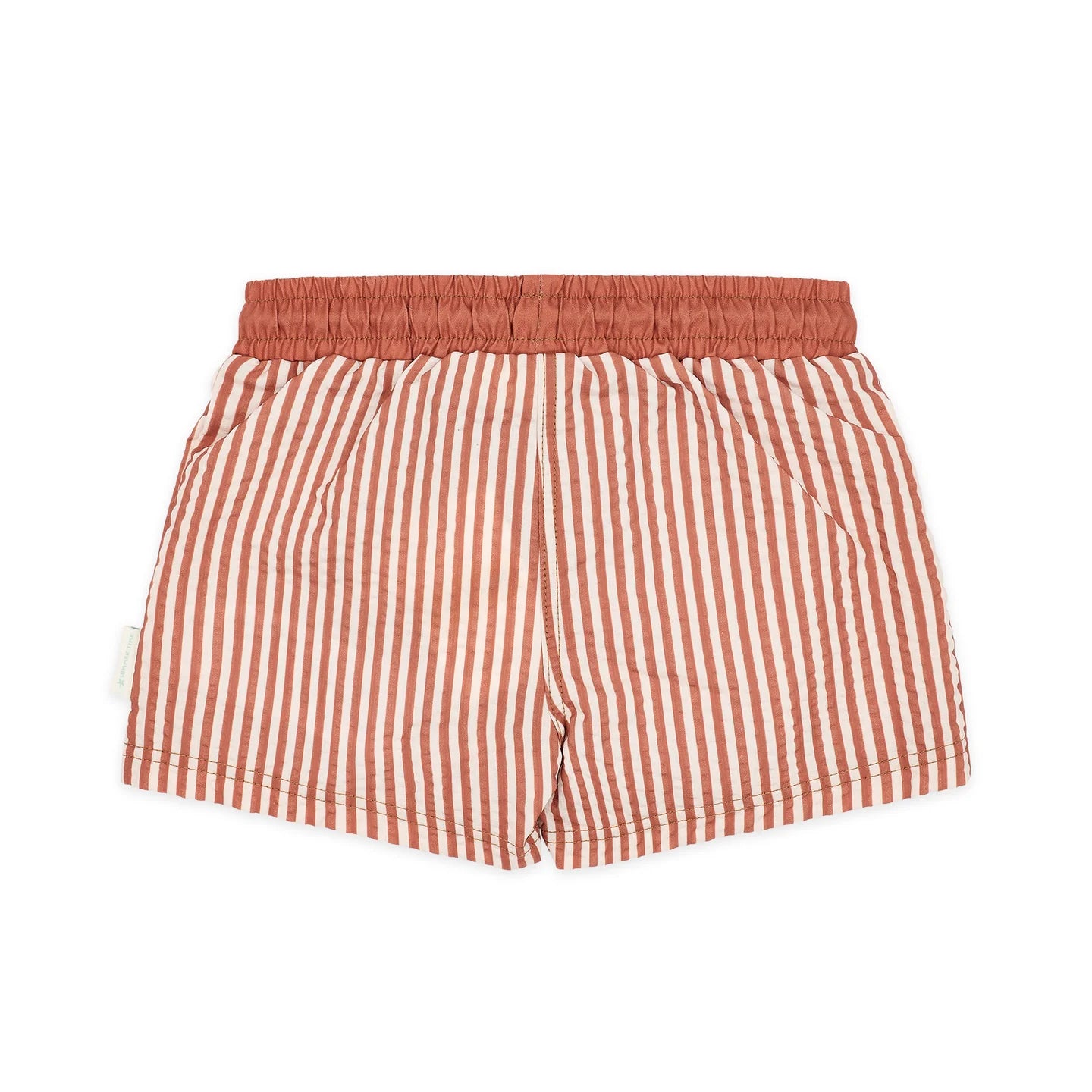 LITTLE DUTCH. Swim short Ocean Brown Stripes