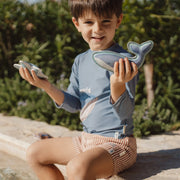 LITTLE DUTCH. Swim short Ocean Brown Stripes