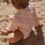 LITTLE DUTCH. Long-Sleeve Swimsuit with Ruffles Dreamy Seashells