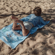 LITTLE DUTCH. Beach Towel Ocean World Blue - 60x120