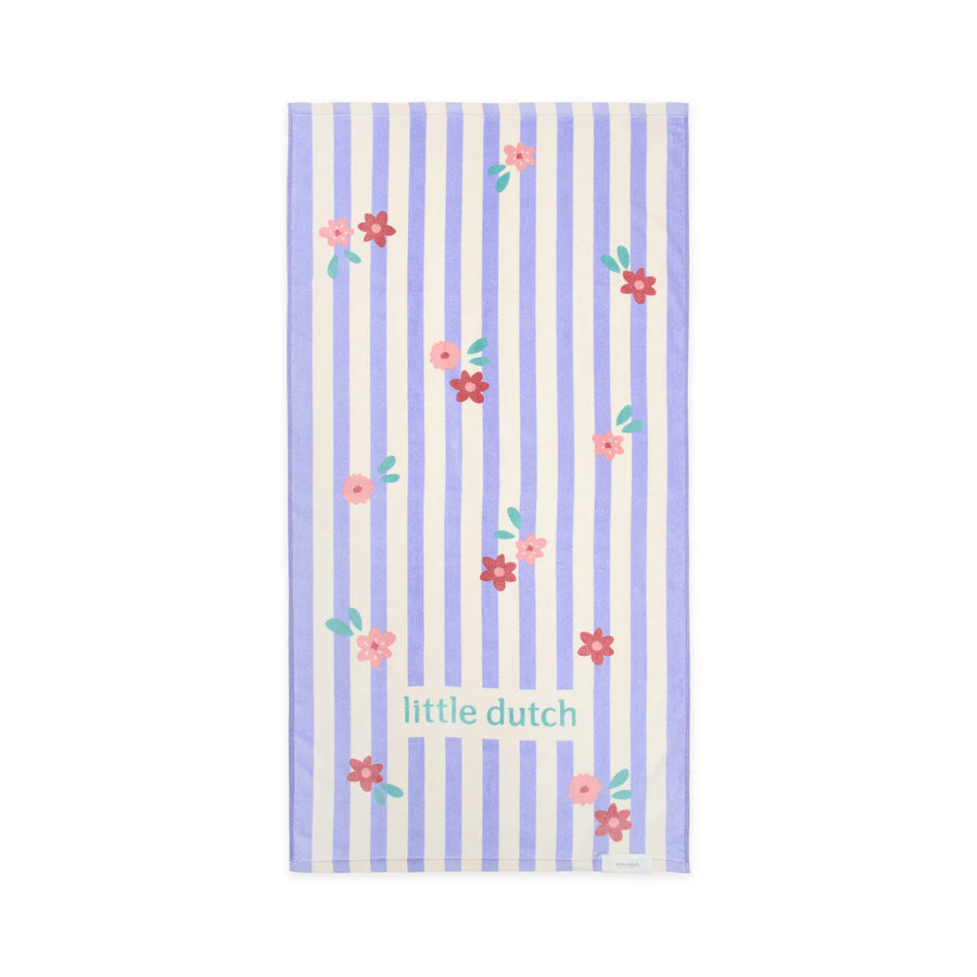 LITTLE DUTCH. Beach Towel Dreamy Purple Stripe - 60x120
