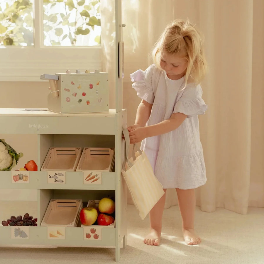 LITTLE DUTCH. Wooden market stall