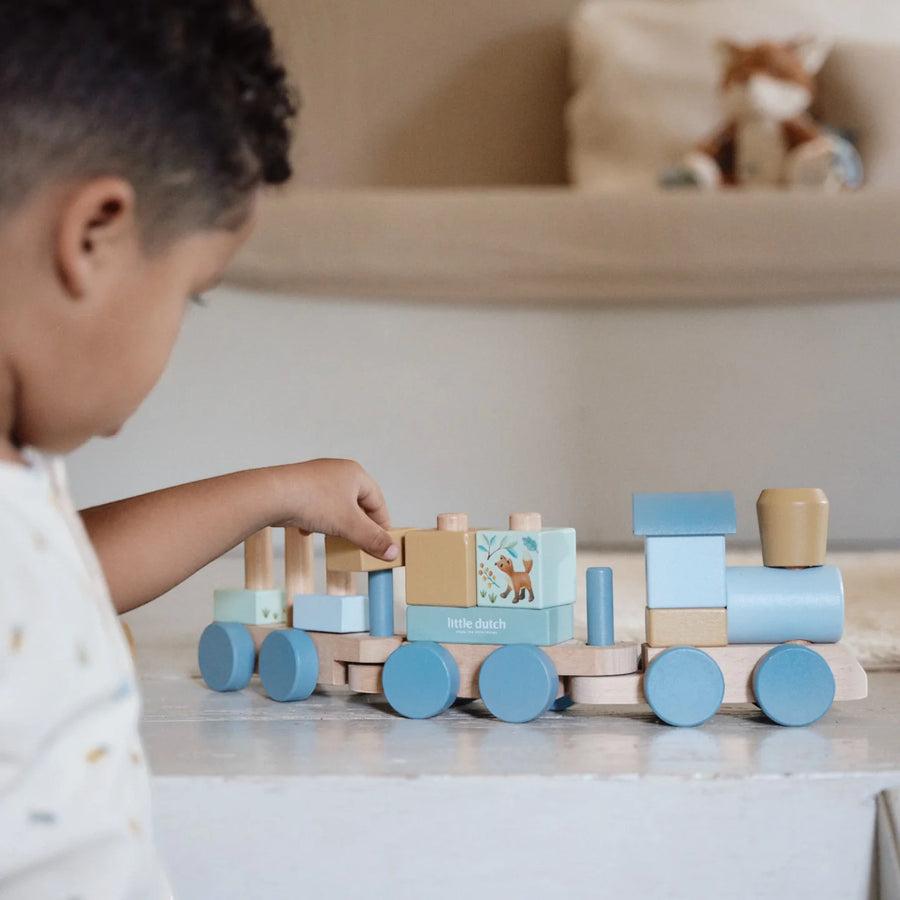 LITTLE DUTCH. Stacking Train Forest Friends