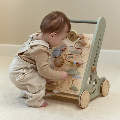 LITTLE DUTCH. Wooden baby activity walker Safari Friends