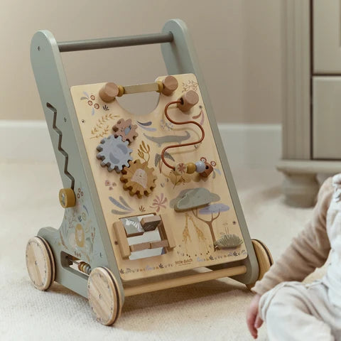 LITTLE DUTCH. Wooden baby activity walker Safari Friends
