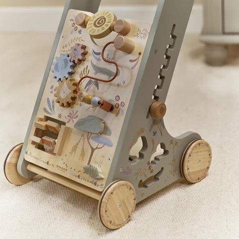 LITTLE DUTCH. Wooden baby activity walker Safari Friends