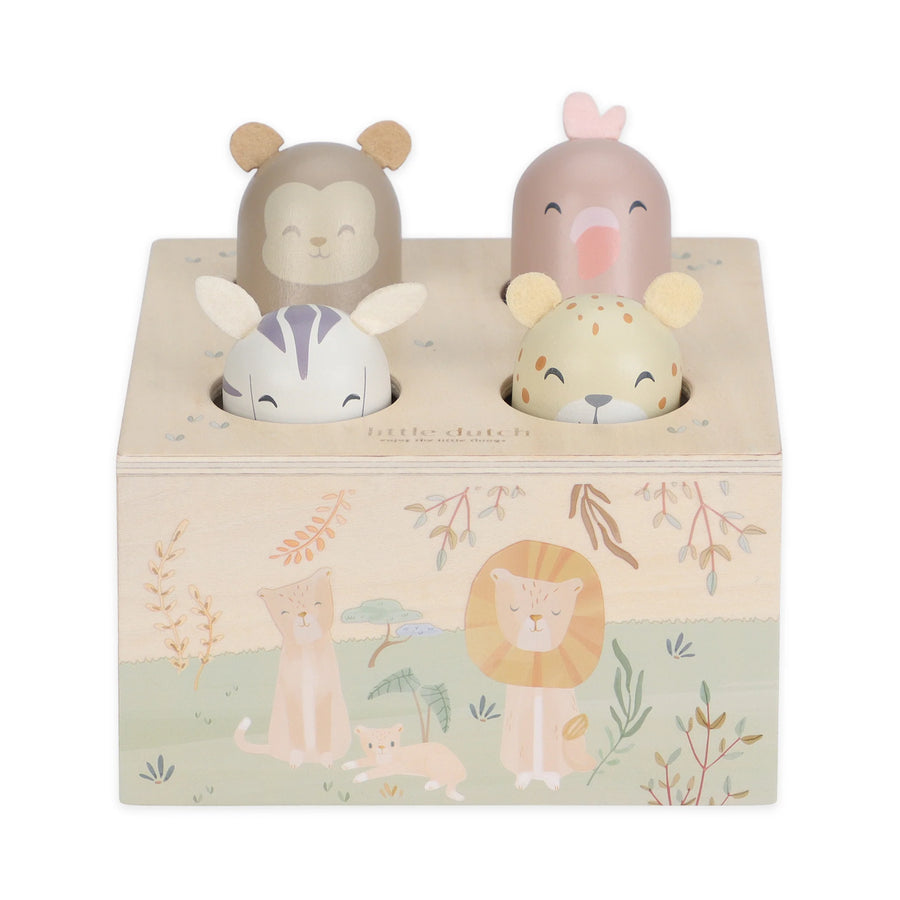 LITTLE DUTCH. Wooden Pop-up Toy Safari Friends