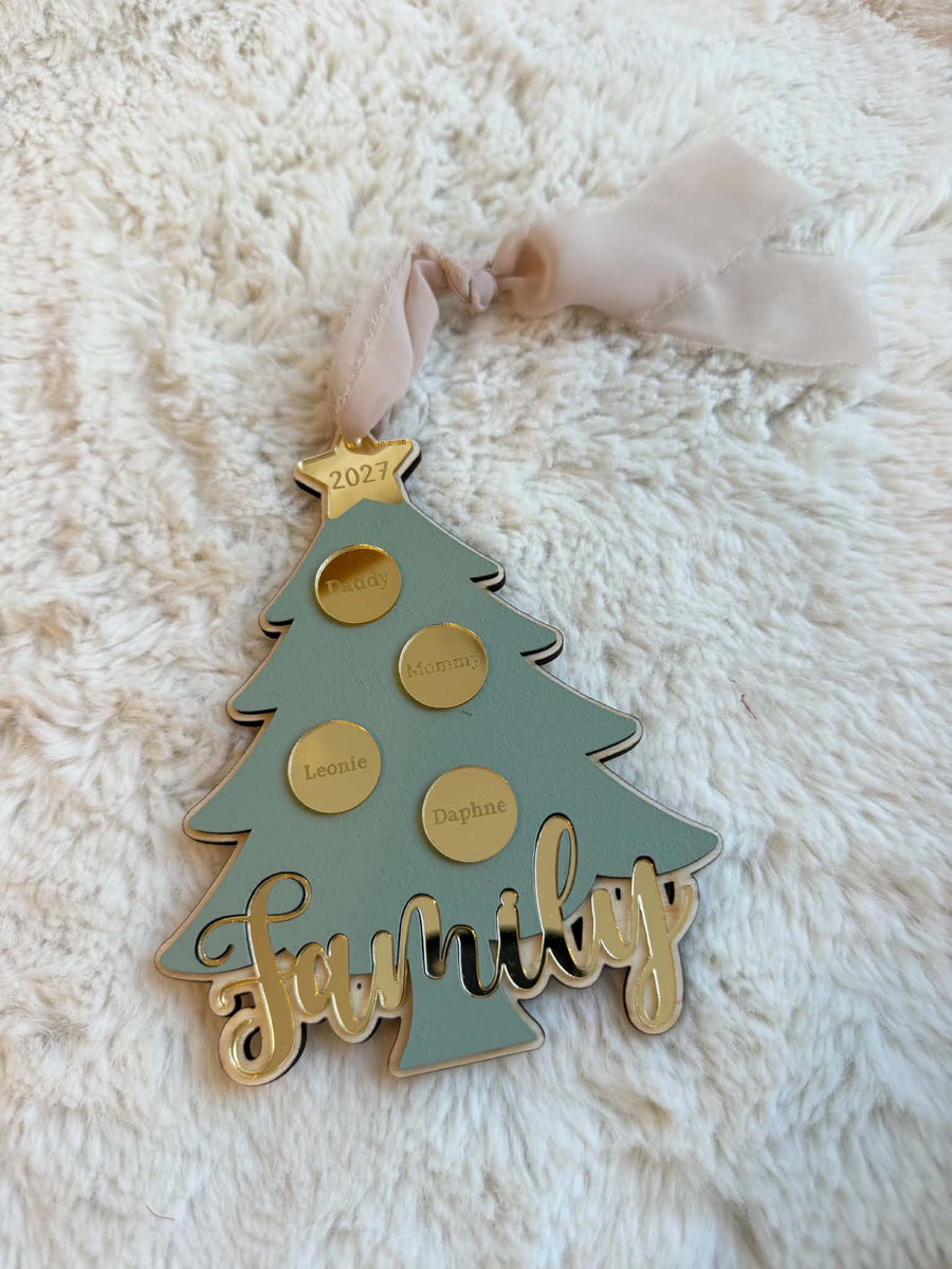 Xmas Tree Family Ornament
