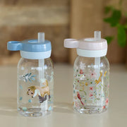 LITTLE DUTCH.Drinking bottle with straw Campus 450 ml - Forest Friends