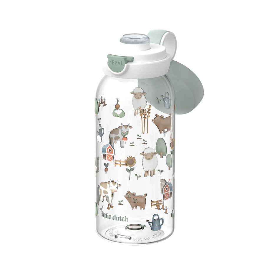 LITTLE DUTCH. Drinking bottle with flip cap Campus 600 ml - Little Farm