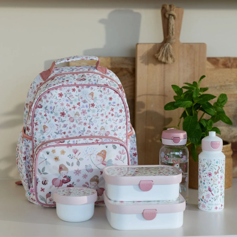 LITTLE DUTCH. Drinking bottle with flip cap Campus 600 ml - fairy garden