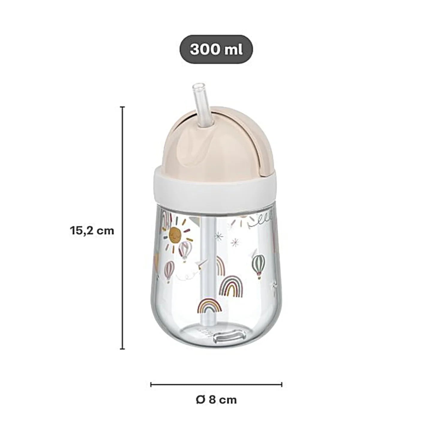 LITTLE DUTCH. Straw cup Mio 300 ml - Fairy Garden