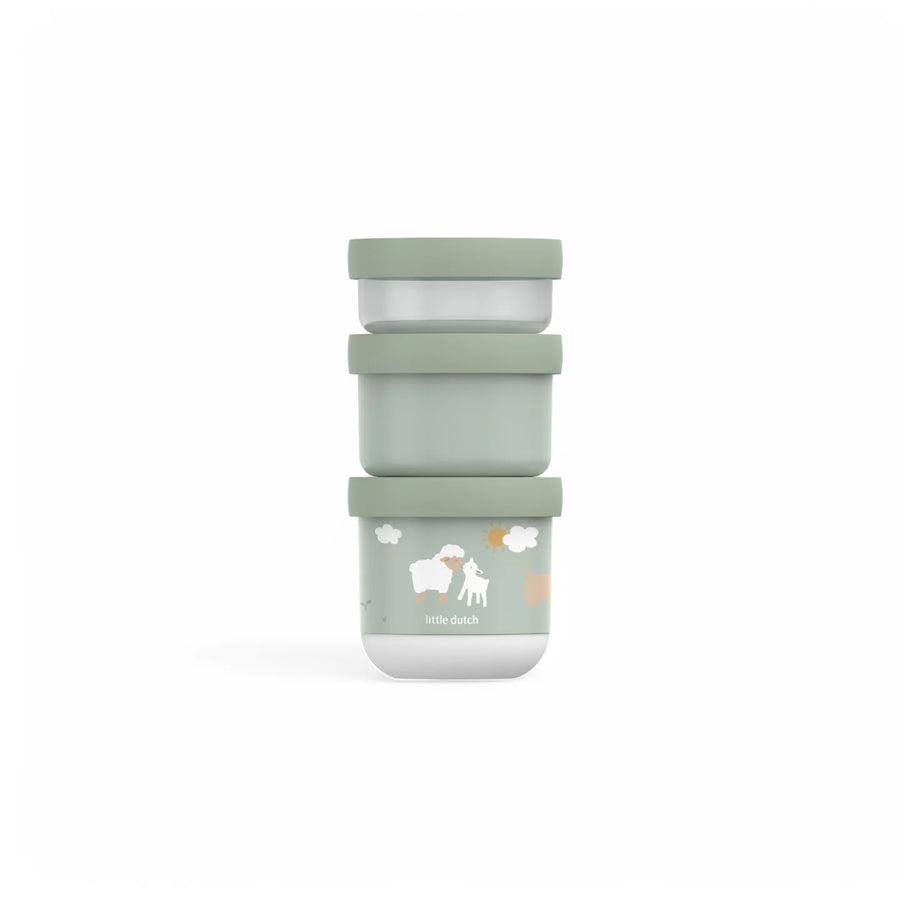 LITTLE DUTCH. Snackbox stack Mio 3 pieces - Little Farm