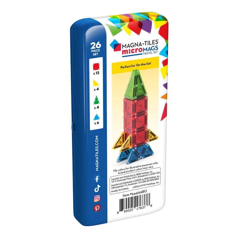 microMAGS Travel Set 26 Τεμάχια  - MAGNA-TILES