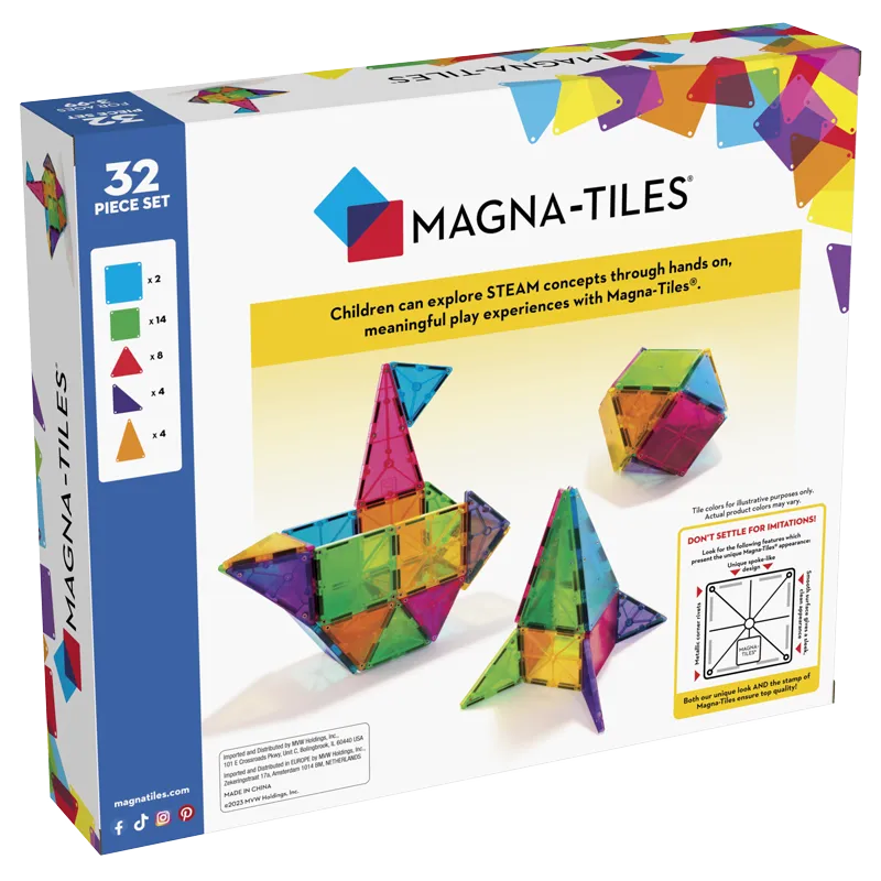TILES Clear 32 Τεμάχια - MAGNA-TILES