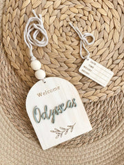 Personalized Baby Luggage Wooden Tag