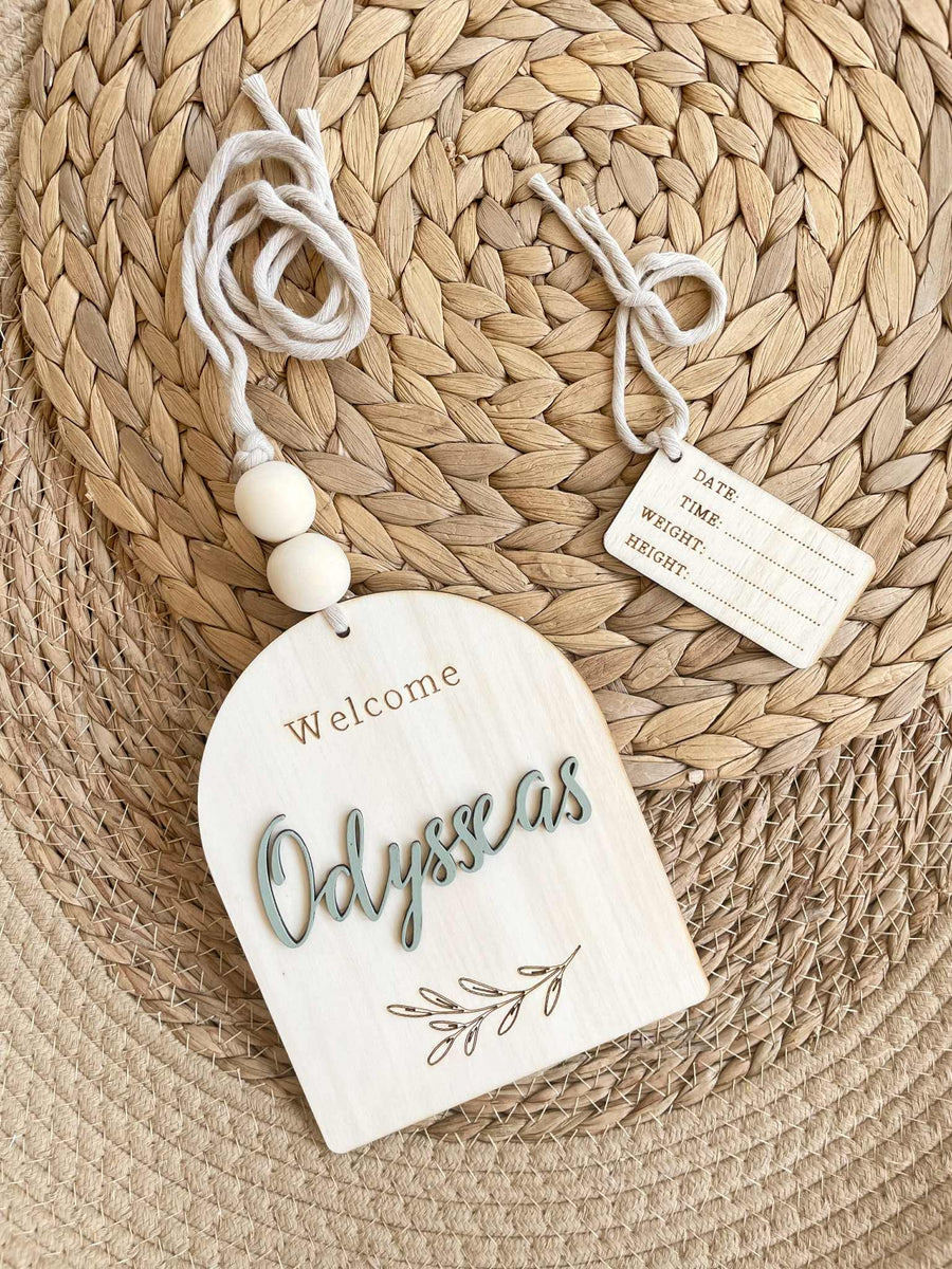 Personalized Baby Luggage Wooden Tag
