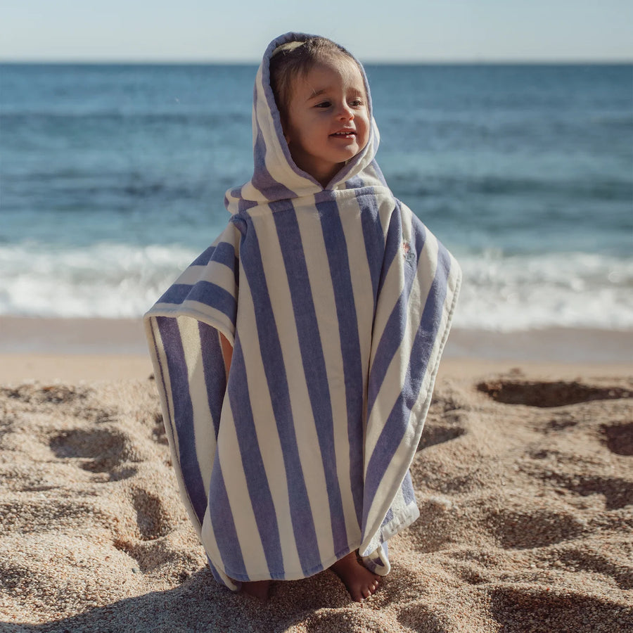 LITTLE DUTCH. Beach Poncho Dreamy Purple Stripe - One size