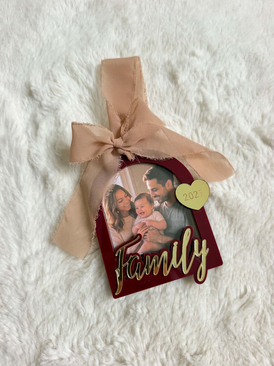 Xmas Photo Frame Ornament with Name