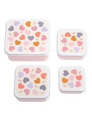 Lunch & Snack Box x4pcs - Hearts
