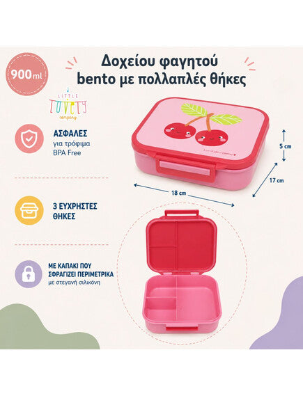 Lunch Box Bento 900ml - Happy Cherries