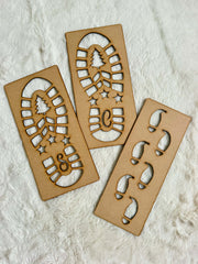 Santa and Elf Footprint Stencil