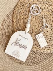 Personalized Baby Luggage Wooden Tag
