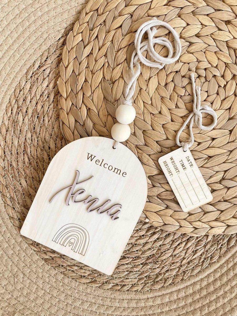 Personalized Baby Luggage Wooden Tag