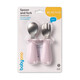 Stainless Steel Spoon and Fork Pink - BABYONO