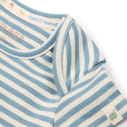 LITTLE DUTCH. Sleeveless bodysuit Stone Blue Stripe