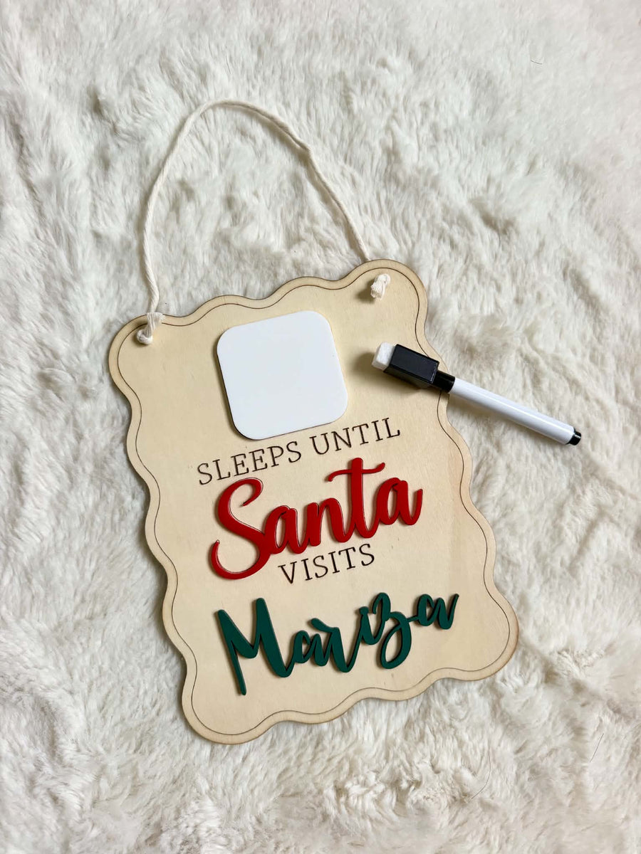 Sleeps Until Santa Visits – Sign