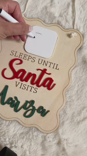 Sleeps Until Santa Visits – Sign