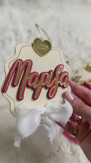 Xmas Plywood Ornament with Name
