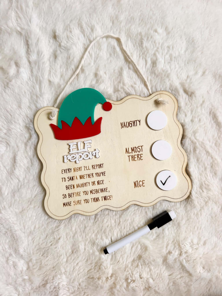 Elf Report Sign
