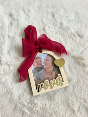 Xmas Photo Frame Ornament with Name