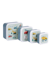 Lunch & Snack Box x4pcs - Vehicles